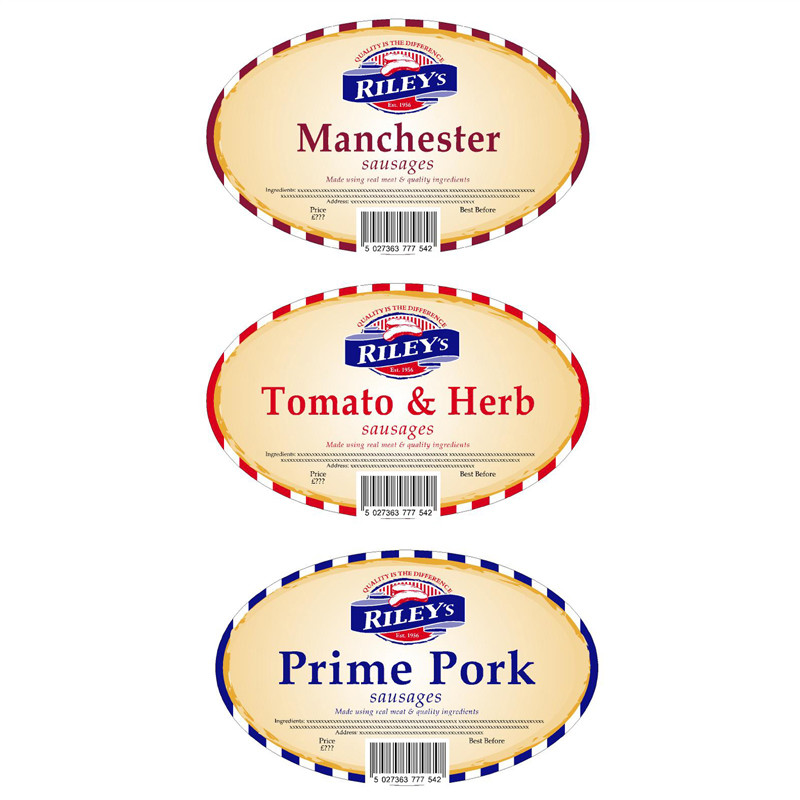 Rileys sausage label designs