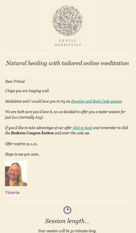email for a holistic therapists